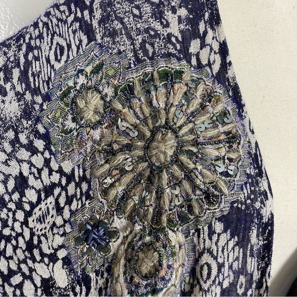 SOFT SURROUNDINGS Emory Cardi SEQUIN FRINGE JACKET EMBROIDERY Cardigan - Picture 7 of 12